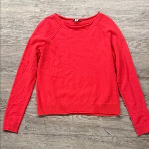 Autumn Cashmere Vibrant Red Crew Neck Sweater
